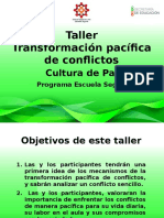 Taller Transformación Pacífica de Conflictos