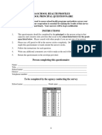 School Nursing - School Health Profile Tool