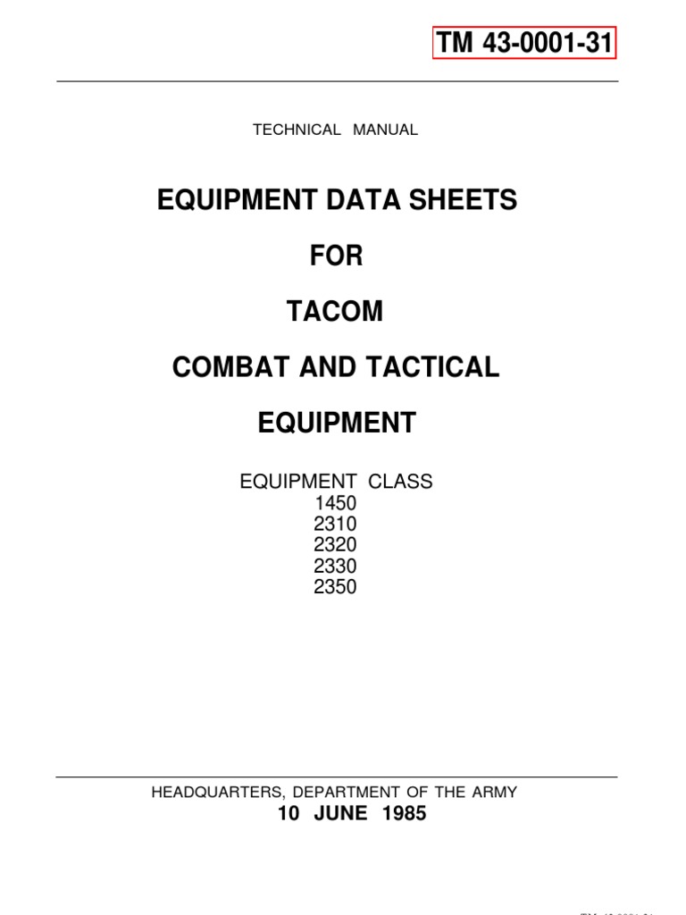 TM 43-0001-31 | PDF