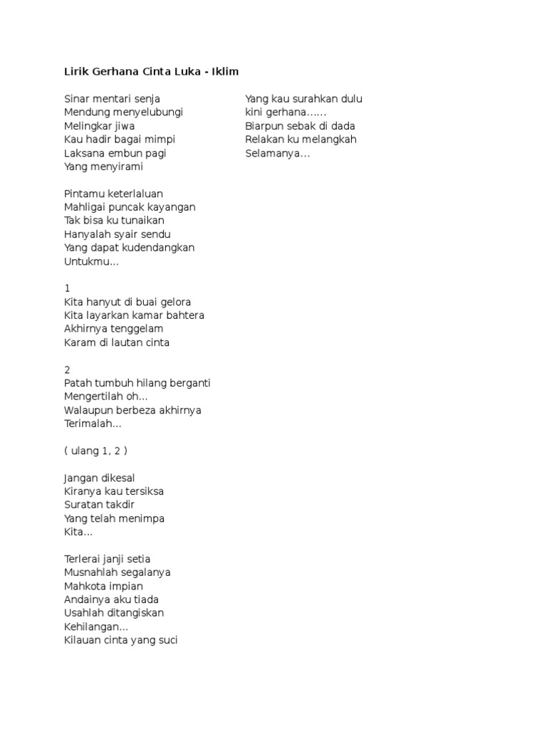 Song Lyrics Pdf