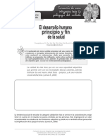 El Desarrollo Humano Como Principio y Fin de La Salud