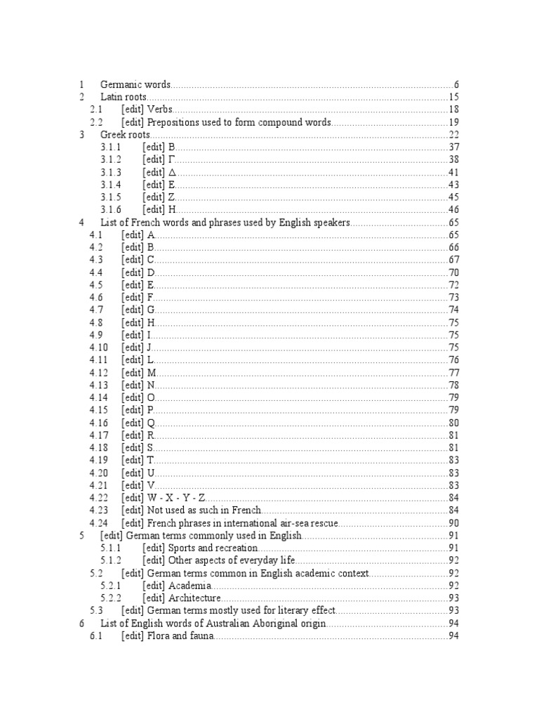 Word Origin Pdf English Language Linguistics