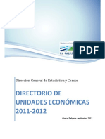 Directorio de Unidades Economicas 2011 2012