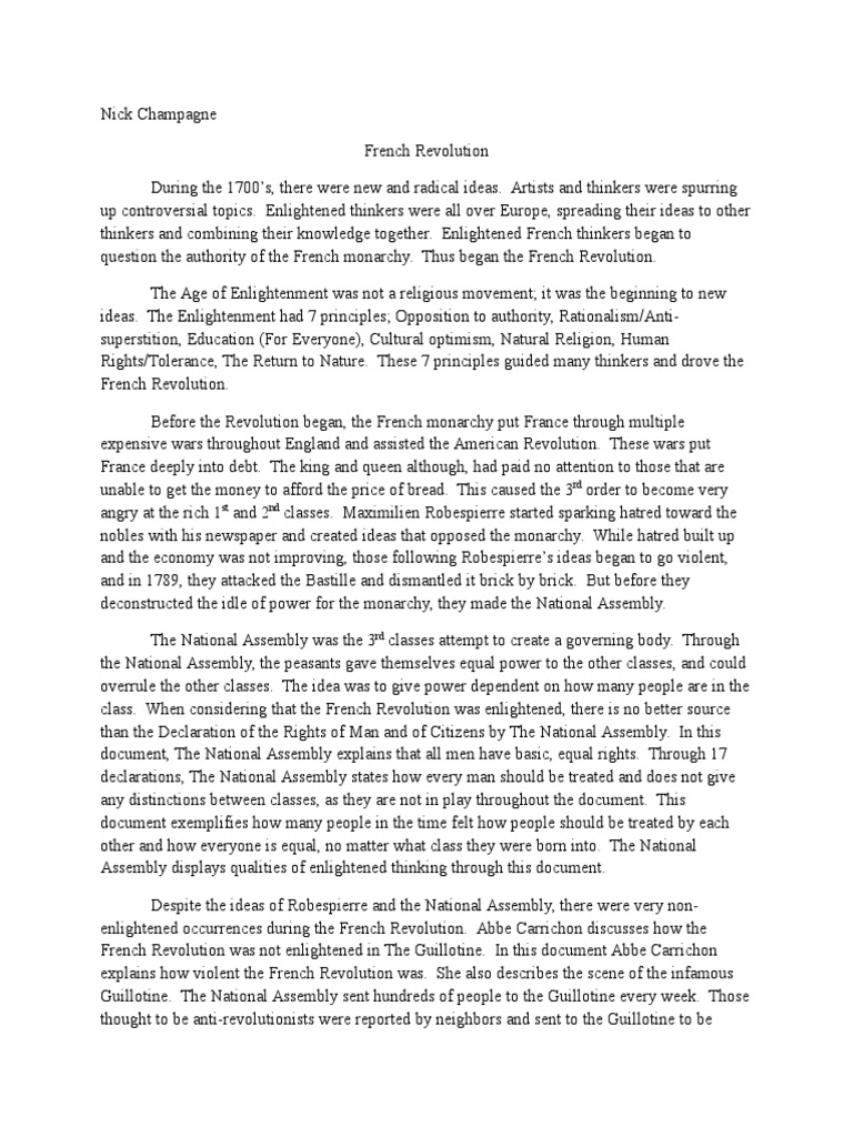 French Revolution Pdf French Revolution Maximilien Robespierre