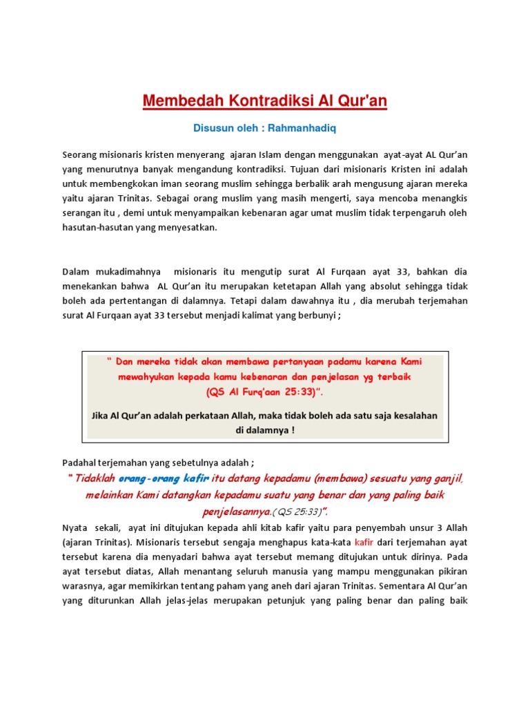 Membongkar Kontradiksi Al Qur An Pdf