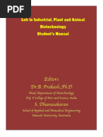 Lab in Industrial, Plant and Animal Biotechnology Student's Manual