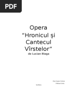 OperaHronicul Si Cantecul Varstelor