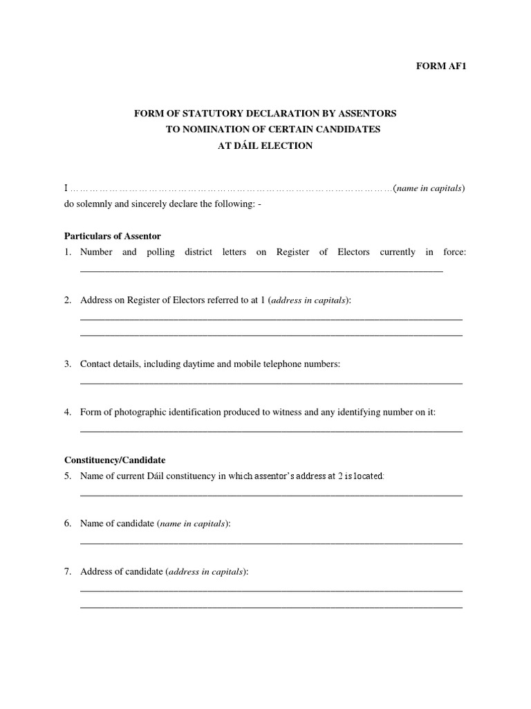 Statutory Declaration English1 Notary Public Document