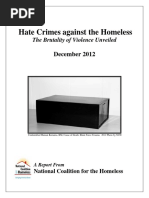 Hate Crimes Against the Homeless Violence Unveiled 2012