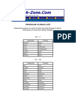 Irregular Plurals List: ... The BEST English-Learner's Site On The 'Net!