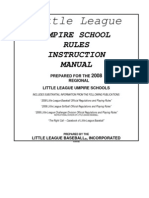 2008 LL Umpire Rules Instruction Manual