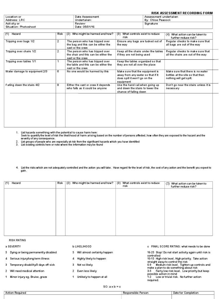 Risk Assessment LRC | PDF | Hazards | Risk