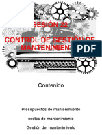 Sesion 22 Control de Gestion de Mantenimiento