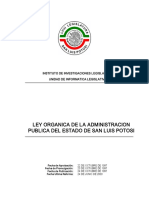 Ley Organica de La Administracion Publica Del Estado de San Luis Potosi