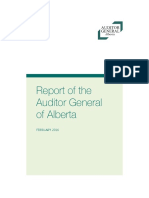 Alberta Auditor General's Feb. 2016 report