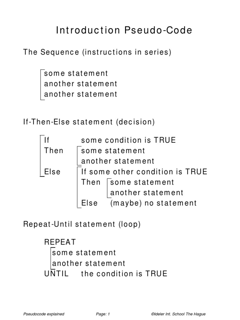 Pseudo Code | PDF
