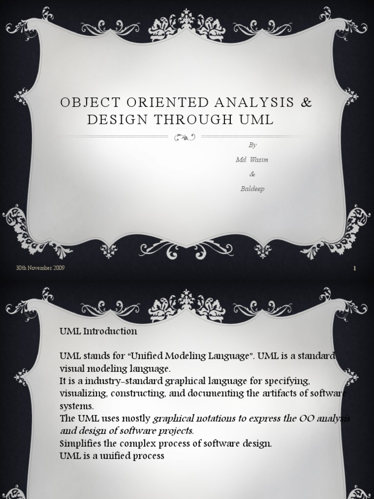 UML for Object-Oriented Design Guide | PDF | Class (Computer ...