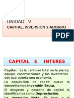 Unidad V Macroeconomia Capital, Inversion y Ahorro