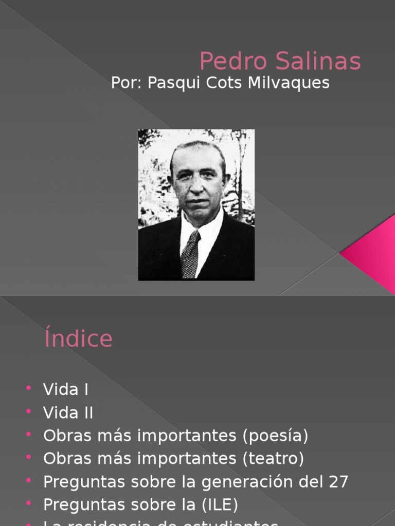 Pedro Salinas España Poesía