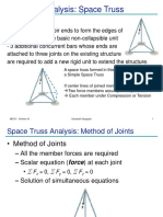 Space truss analysis and force determination