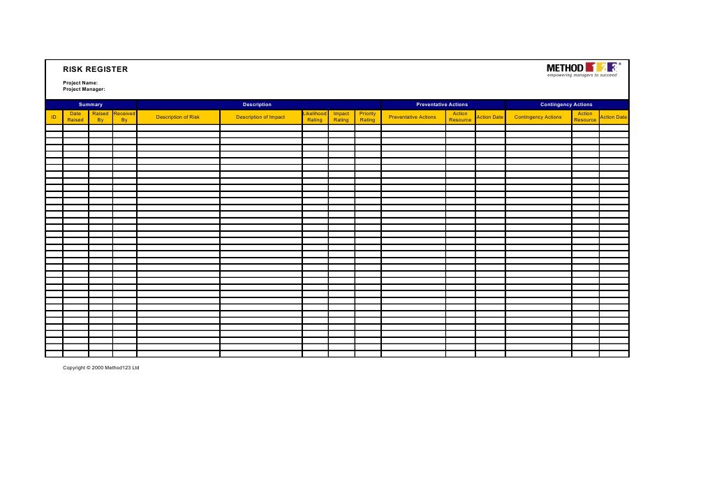 Template - Risk Register | PDF