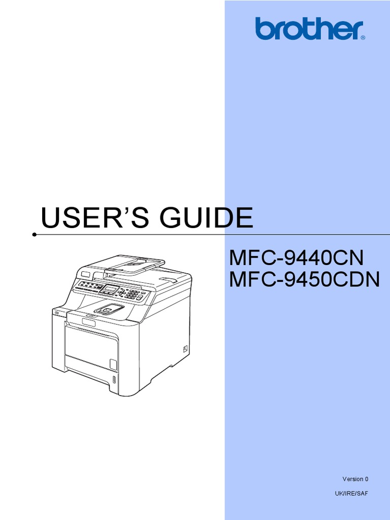 Brother MFC-9450CDN User Manual | Fax | Image Scanner