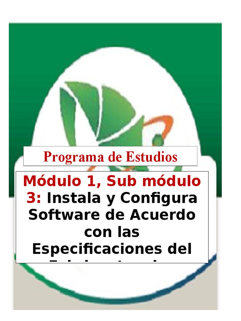 Temario General De Instala Y Configura Software Pdf