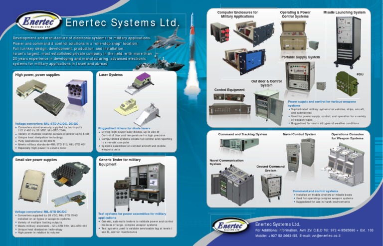 Enertec Systems Products | PDF | Power Supply | Direct Current