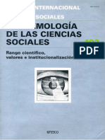 Epistemología de Las Ciencias Sociales