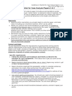 Guidelines & Checklist For Case Analysis Papers (3!17!15)