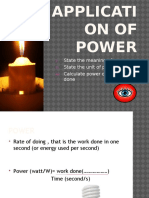 Application of Power