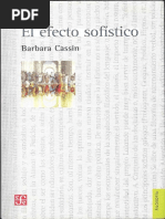 Barbara Cassin, El Efecto Sofístico PDF | PDF | Verdad | Aristóteles