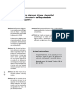 Reglamento Interno de Higiene y Seguridad Para Los Laboratorios de Fisicoquímica