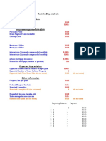 Rent Vs Buy Analysis Rental Information: Expected Sale Price Upon Sale (Do Not Enter) $0.00 (Do Not Enter)