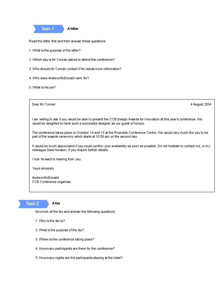 Business Writing Exercises PDF