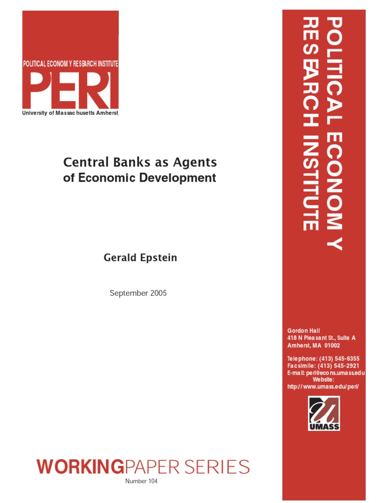 Central Banks As Agents of Economic Development | PDF | Finance & Money ...
