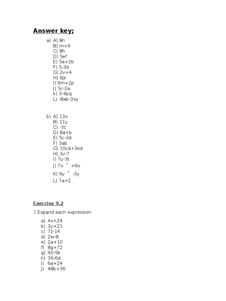 Expand and Simplify Expressions | PDF
