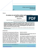 A Review On Corrective Action and Preventive Action (CAPA)