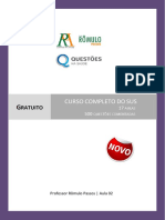 Curso SUS gratuito com 17 aulas e 500 questões