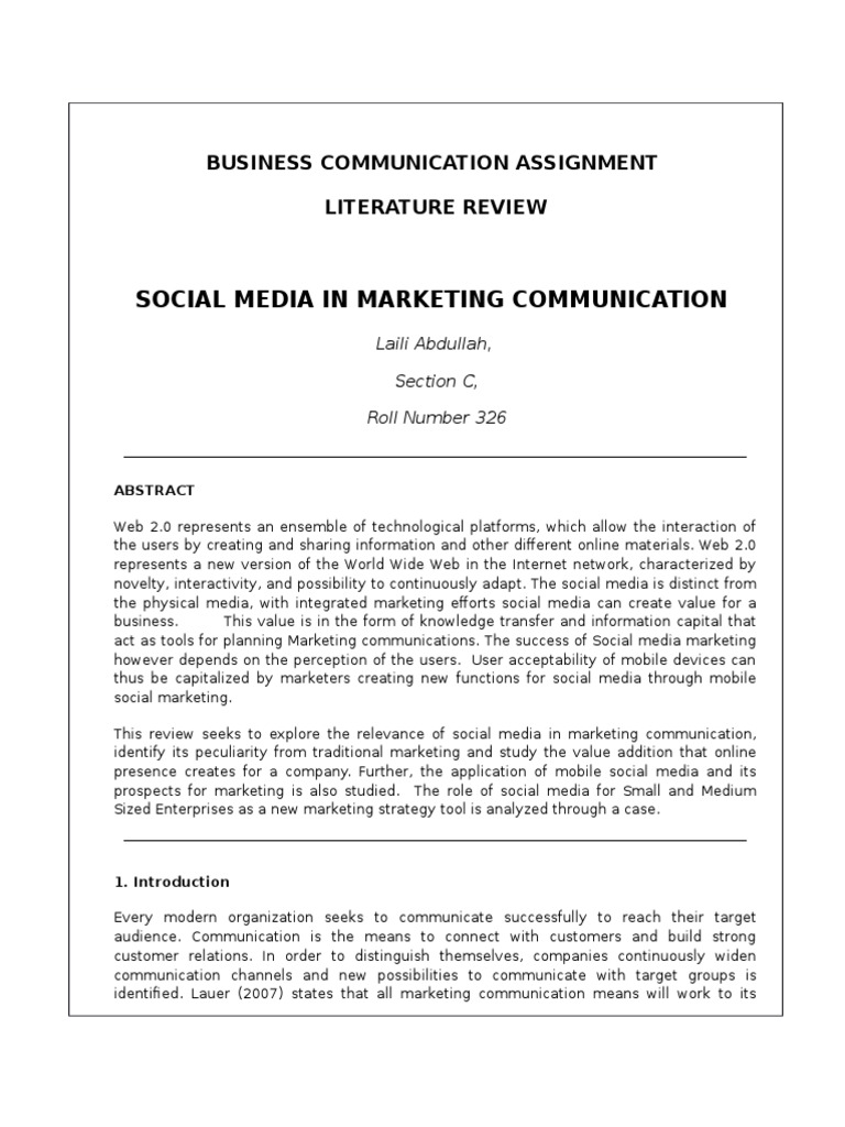 Social Media's Role in Marketing Communication | PDF | Social Media ...