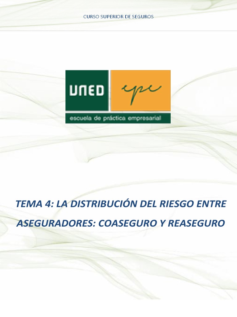 Coaseguro y Reaseguro en Seguros | PDF | Reaseguro | Póliza de seguros