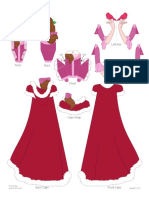 Holiday Princess Belle 3d Papercraft Printable 1212 PDF