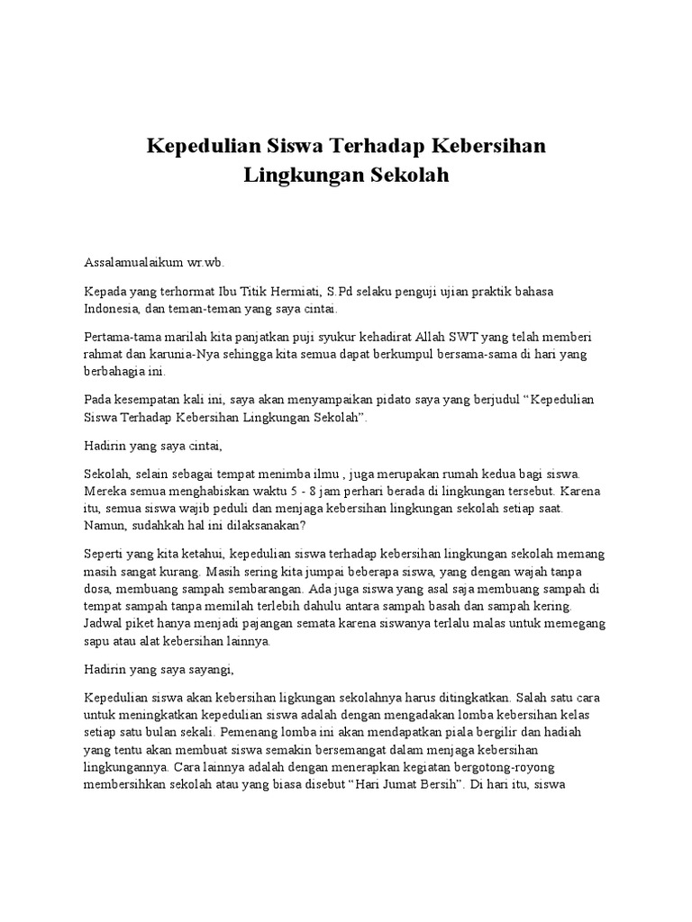 Contoh Artikel Contoh Artikel Singkat Tentang Lingkungan