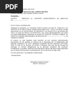 MODELO CARTA DE RENUNCIA CAS  Derecho laboral 