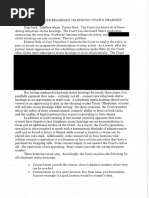 Standing Order on Telephonic Status