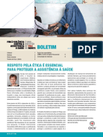 Boletim Assistencia à Saude em Perigo - julho a novembro 2015