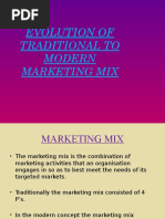 Evolution of Traditional To Modern Marketing Mix