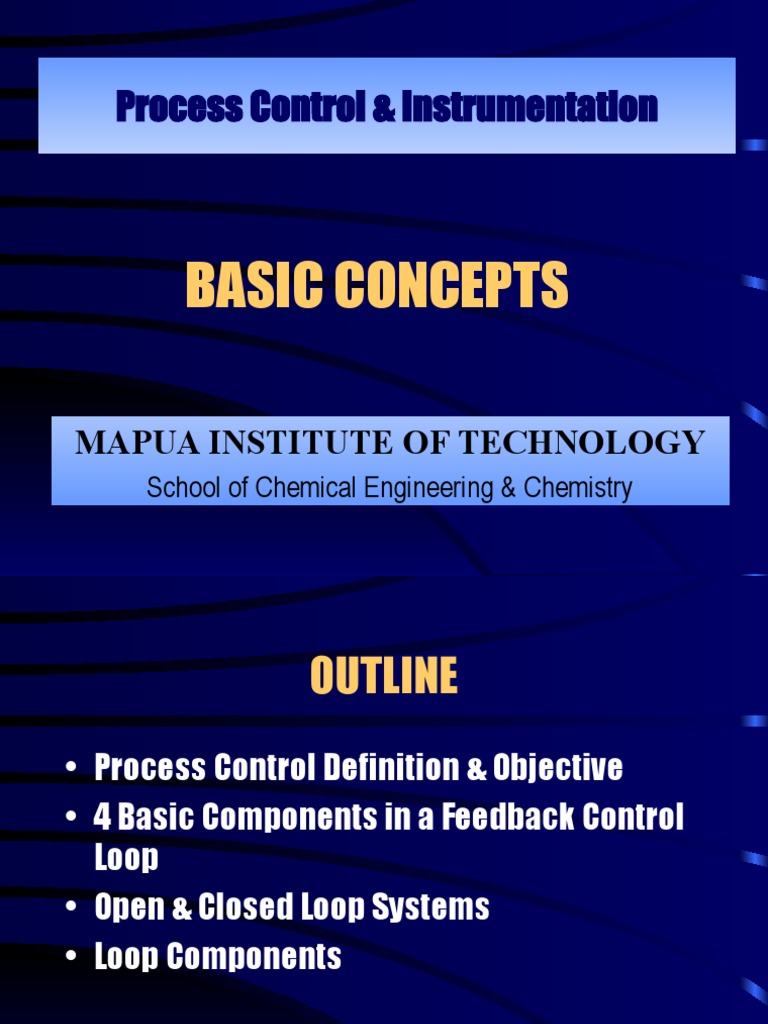 Basic Concepts of Process Control PDF Control Theory Mechanical