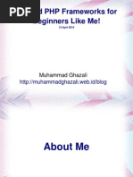 Download A Good PHP Framework for Beginners Like Me by Muhammad Ghazali SN29899330 doc pdf
