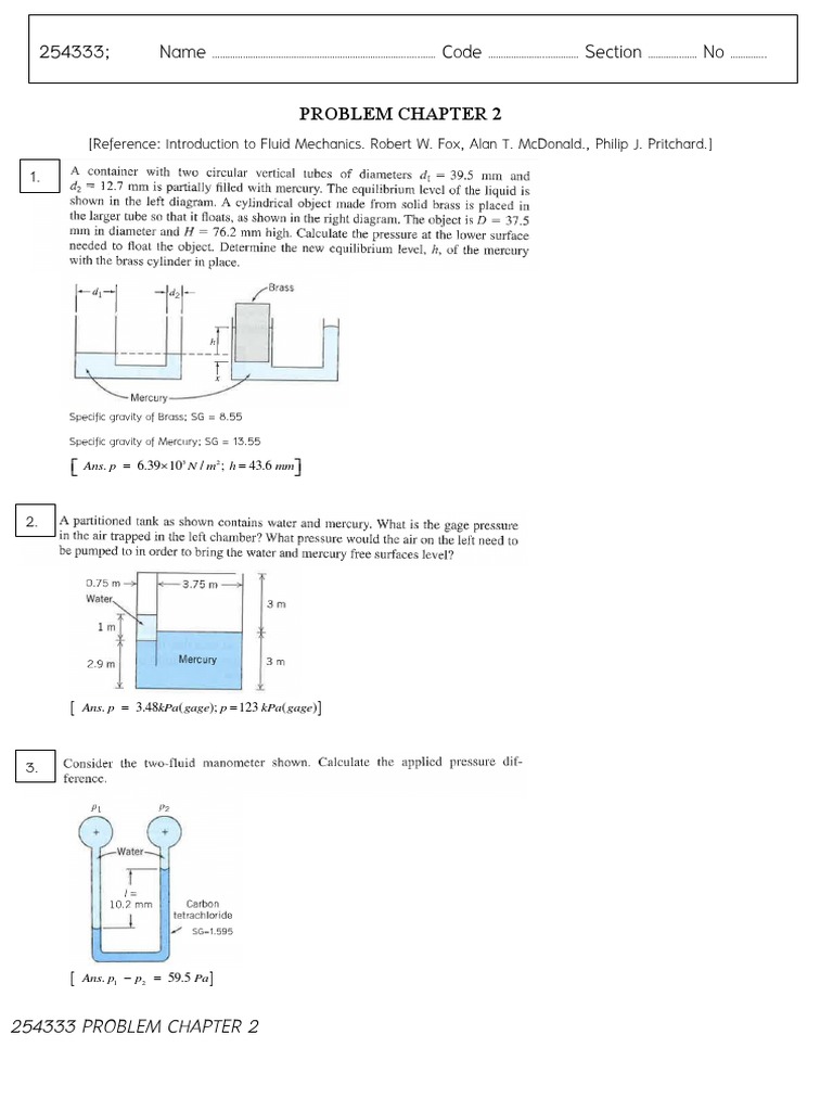 Fluid Problems | PDF